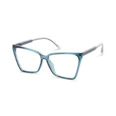 Square Transparent Blue Eyeglasses