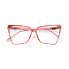 Cat-eye Transparent Red Eyeglasses