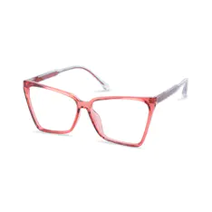 Cat-eye Transparent Red Eyeglasses