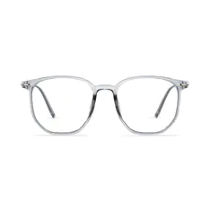 Square Transparent Gray Eyeglasses