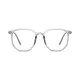 Square Transparent Gray Eyeglasses