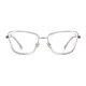 Cat-eye Transparent Gray Eyeglasses