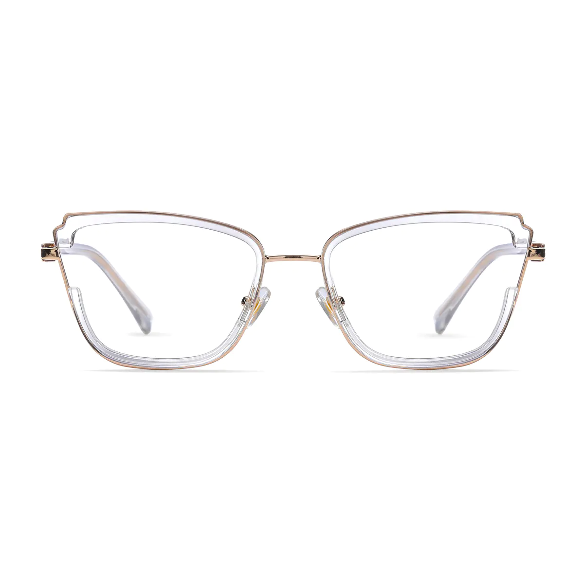 Cat-eye Transparent Gray Eyeglasses