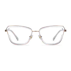 Cat-eye Transparent Gray Eyeglasses