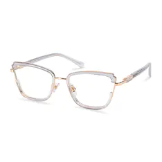 Cat-eye Transparent Gray Eyeglasses