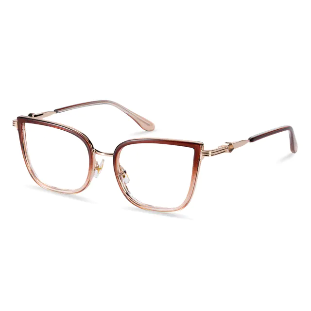 Cat-eye Brown Eyeglasses