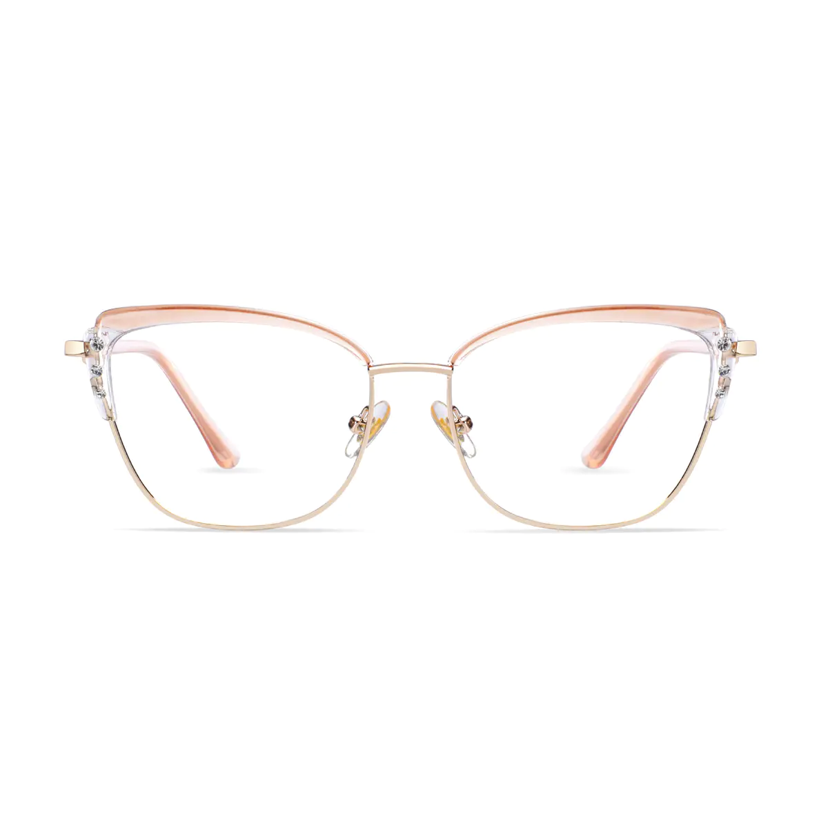 Cat-eye Transparent Amber Eyeglasses