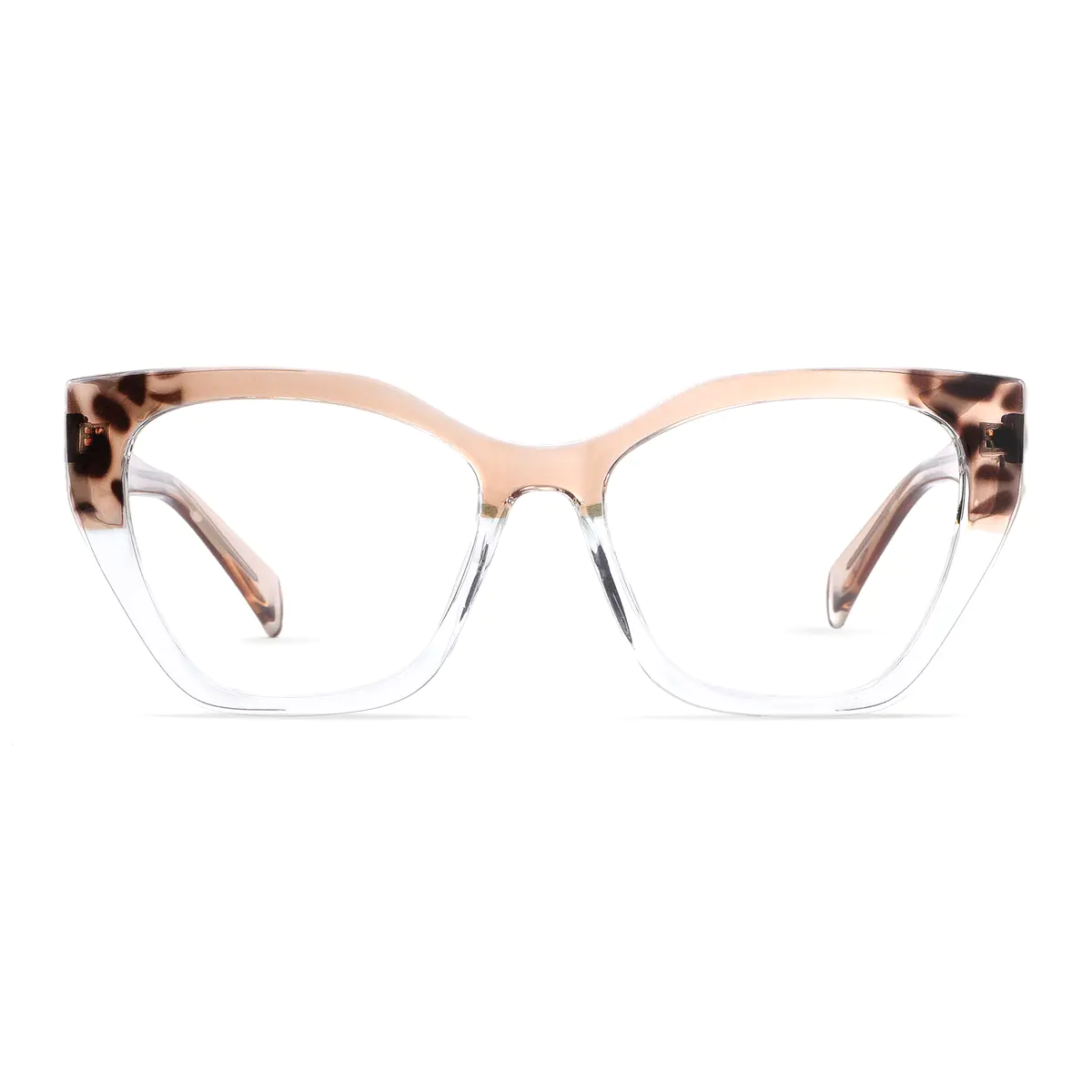 Cat-eye Yellow/Clear Eyeglasses