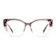 Cat-eye Pink/Clear Eyeglasses