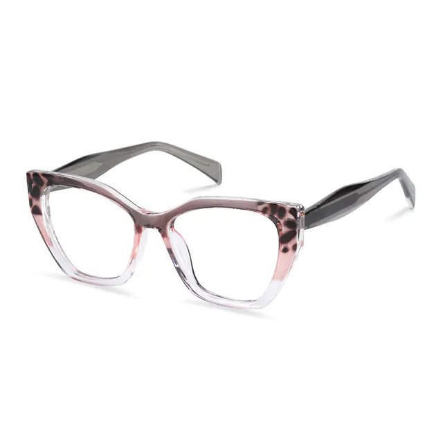 Cat-eye Pink/Clear Eyeglasses
