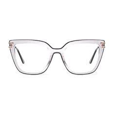 Cat-eye Transparent Purple Eyeglasses