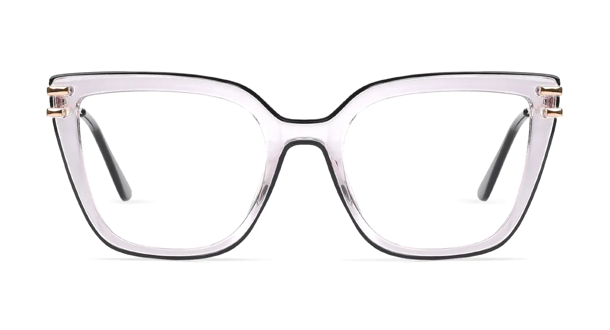 Cat-eye Transparent Purple Eyeglasses