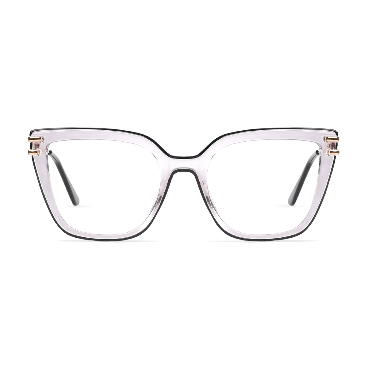 Cat-eye Transparent Purple Eyeglasses