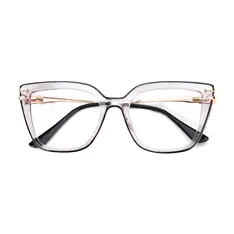 Cat-eye Transparent Purple Eyeglasses