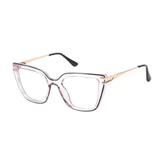 Cat-eye Transparent Purple Eyeglasses