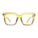 Square Transparent Yellow/Tortoiseshell Eyeglasses