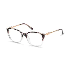 Geometric Ivory Tortoiseshell/Clear Eyeglasses