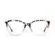 Geometric Ivory Tortoiseshell/Clear Eyeglasses