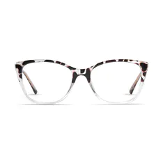 Geometric Ivory Tortoiseshell/Clear Eyeglasses