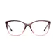 Geometric Gradient Red Eyeglasses