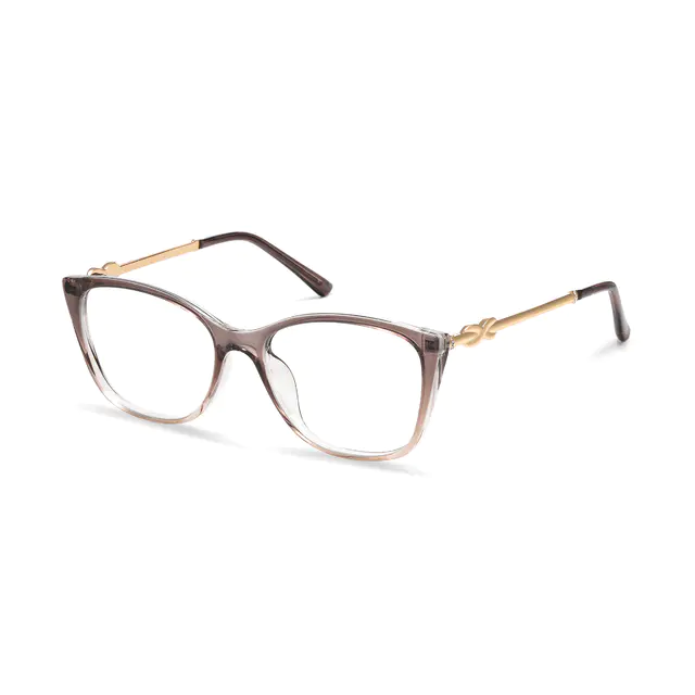 Cat-eye Gradient Brown Eyeglasses