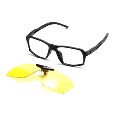 Rectangle Black Driving Clip-On Sunglasses