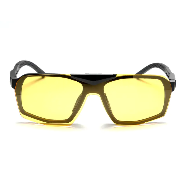 Rectangle Black Driving Clip-On Sunglasses