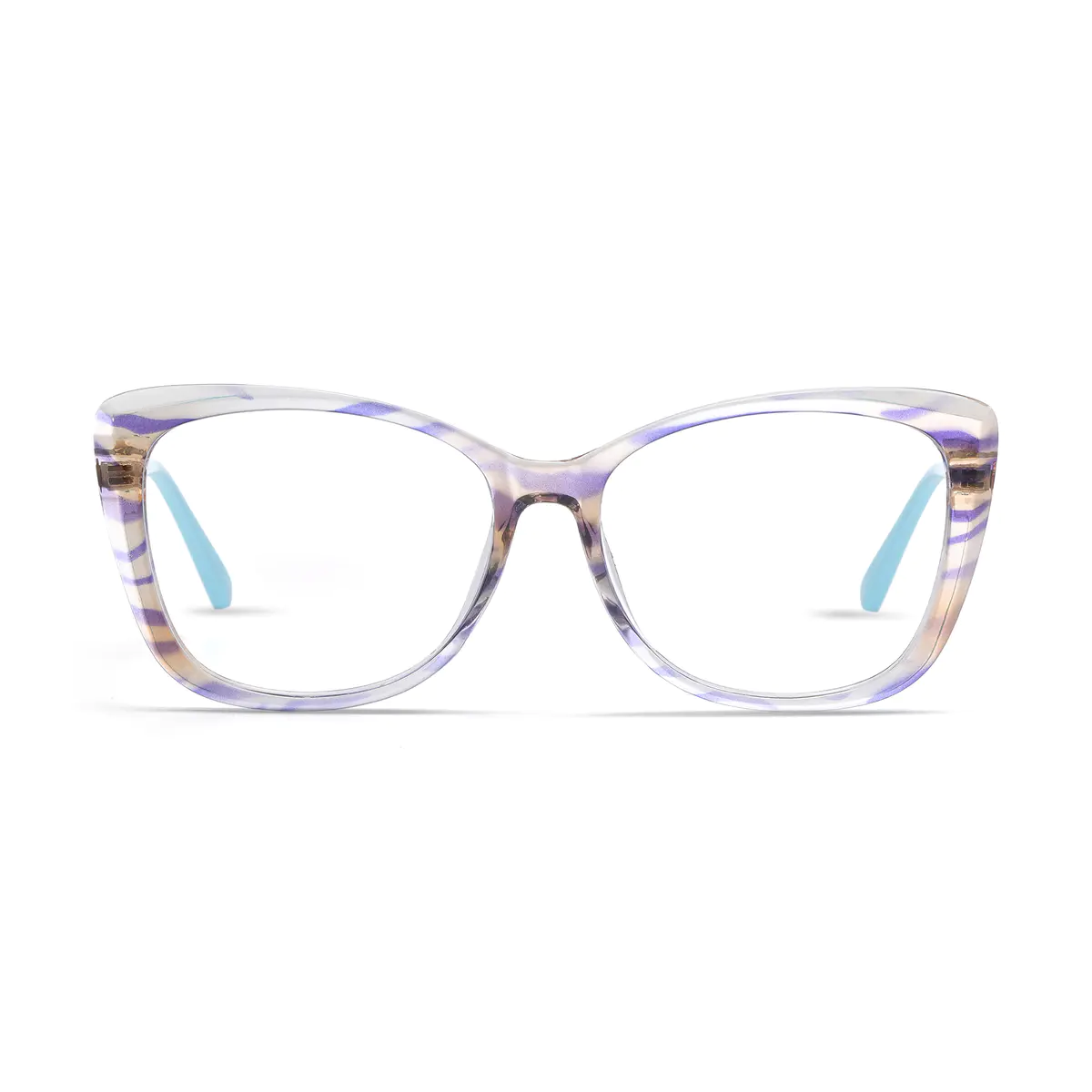 Square Striped/Purple Eyeglasses