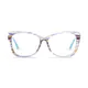 Square Striped/Purple Eyeglasses