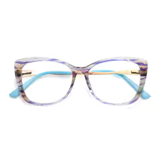 Square Striped/Purple Eyeglasses