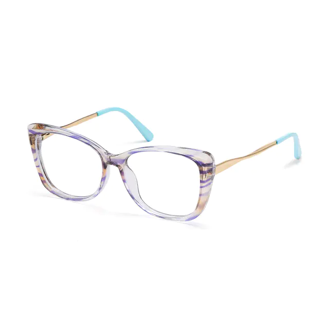 Square Striped/Purple Eyeglasses
