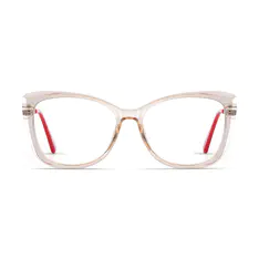 Cat-eye Transparent Amber Eyeglasses
