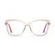 Square Transparent Amber Eyeglasses