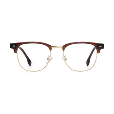Browline Transparent Brown Eyeglasses