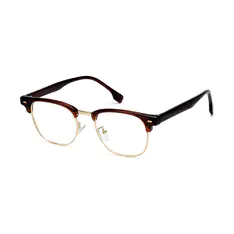 Browline Transparent Brown Eyeglasses