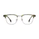 Browline Transparent Green Eyeglasses