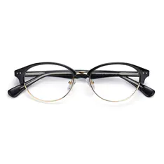 Oval Black Eyeglasses