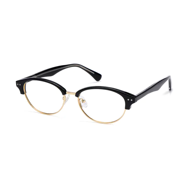 Oval Black Eyeglasses