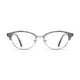 Oval Transparent Gray Eyeglasses