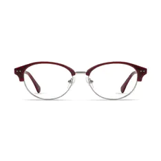 Oval Red Eyeglasses