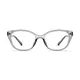 Geometric Transparent Gray Eyeglasses