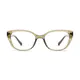 Geometric Transparent Green Eyeglasses