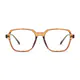 Square Transparent Brown Eyeglasses