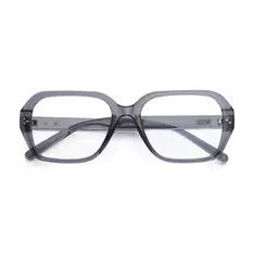 Square Transparent Gray Eyeglasses