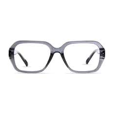Square Transparent Gray Eyeglasses