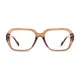 Square Transparent Brown Eyeglasses