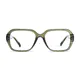 Square Transparent Green Eyeglasses