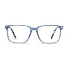 Rectangle Transparent Blue Eyeglasses