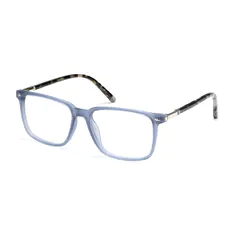 Rectangle Transparent Blue Eyeglasses