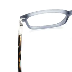 Rectangle Transparent Blue Eyeglasses